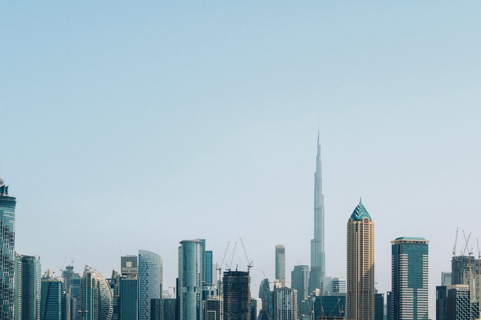Canvas van Burj Khalifa bij nacht.